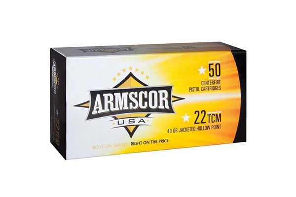 Picture of Armscor USA .22 TCM 40 Gr JHP Ammunition - 50 Rounds