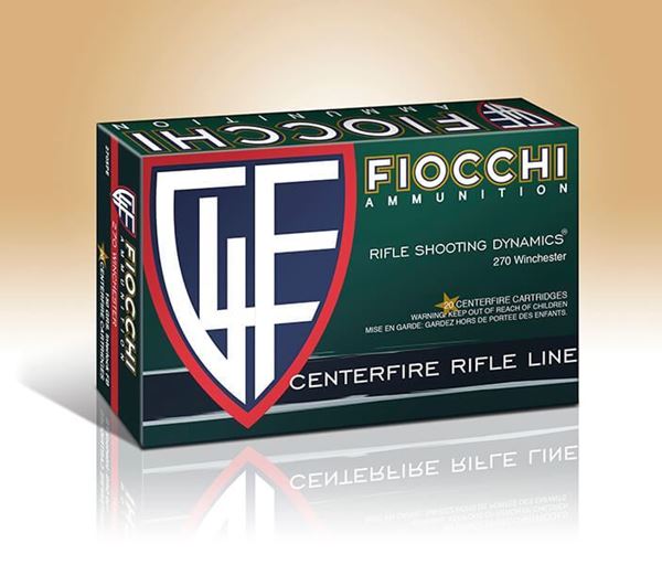 Picture of Fiocchi Ammunition 270 Win 150 Grain Interlock Flat Base Pointed Soft Point 20 Round Box