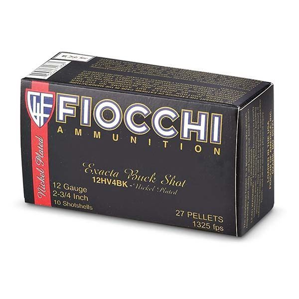 Picture of Fiocchi 12 Gauge 2 3/4 #4 Buck 27 Pellet High Velocity Shells (Box of 10)