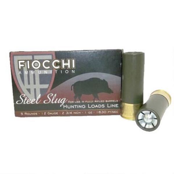 Picture of Fiocchi Ammunition 12 Gauge 1 Ounce Lead Slug 5 Round Box