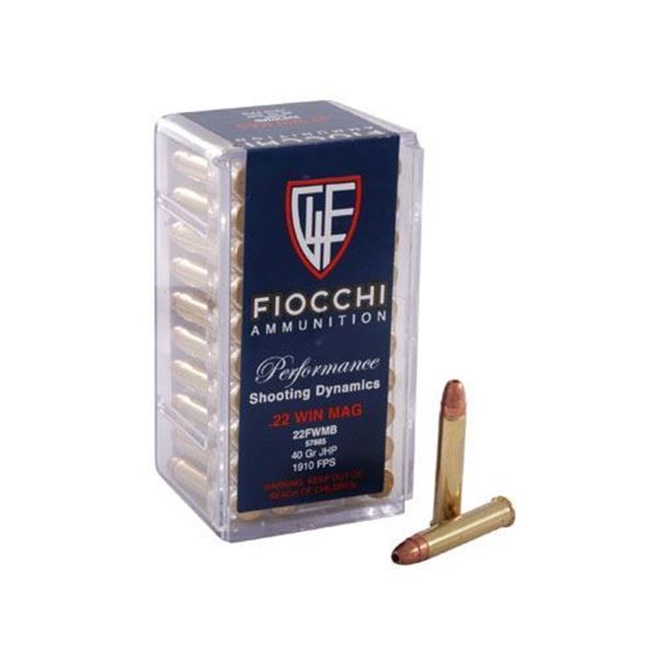Picture of Fiocchi .22 Win Mag 40 Grain JHP (Box of 50)