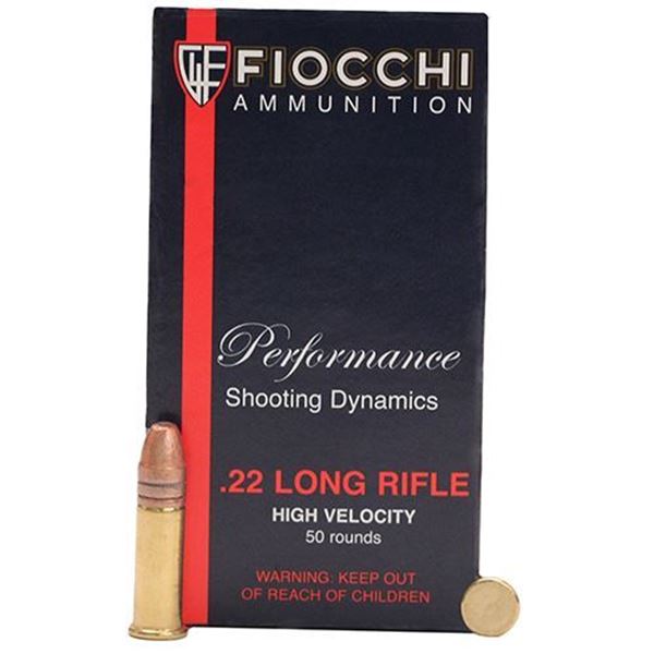 Picture of Fiocchi Ammunition 22 LR 40 Grain Copper-Plated Hollow Point 50 Round Box