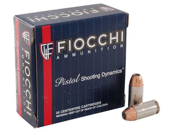 Picture of Fiocchi Ammunition 40 S&W 155 Grain Hornady XTP Jacketed Hollow Point 25 Round Box