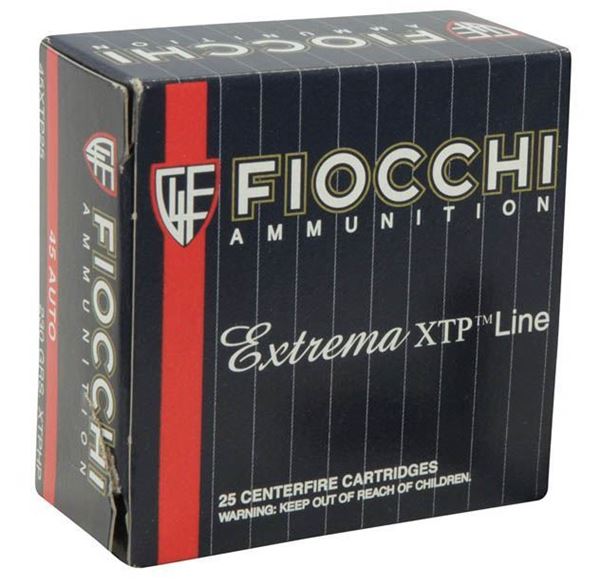 Picture of Fiocchi .45 ACP 230 Grain XTP Hollow Point Ammo (Box of 25 Round)