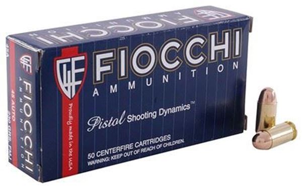 Picture of Fiocchi Ammunition 45 ACP 230 Grain Complete Metal Jacket 50 Round Box