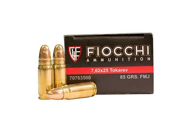 Picture of Fiocchi 7.62 x 25 mm Tokarev 85 Grain Full Metal Jacket (Box of 50 Round)