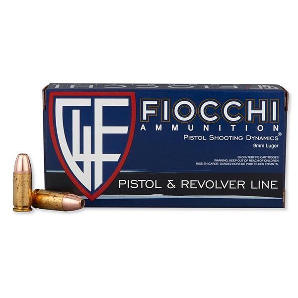 Picture of Fiocchi Ammunition 9mm 115 Grain Jacketed Hollow Point Projectile 50 Round Box