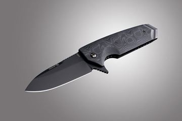 Picture of Hogue EX-02 3.75 inch Flipper G10 Scales G-Mascus Black Folder Spear Point Blade