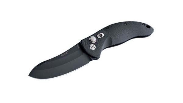 Picture of Hogue EX-A04 3.5 inch  G-10 Frame Solid Black Automatic Folder Upswept Blade
