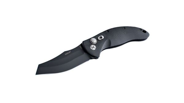 Picture of Hogue EX-A04 3.5 inch Automatic Folder Wharncliffe Blade Tumbled Finish Alum Frame - Matte Black