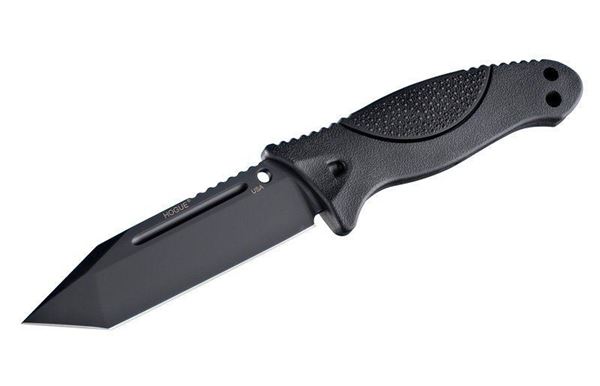 Picture of Hogue EX-F02 4.5 inch Black Finish Auto Retention Sheath Black Fixed Tanto Blade