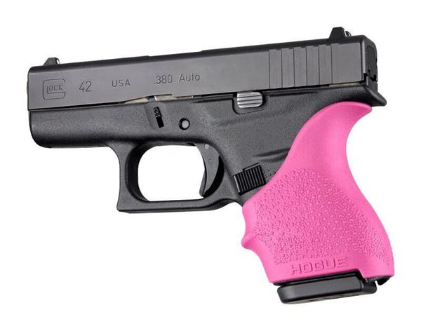 Picture of Hogue Hand All Beaver Tail Glock 42, 43 Pistol Grip Sleeve - Pink