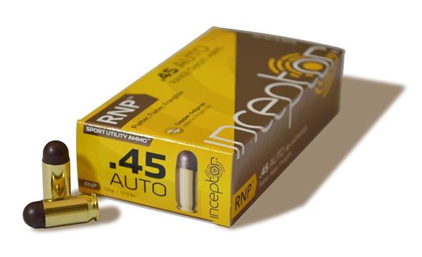 Picture of Polycase Ammunition 45 Auto 135 Grain Injection Molded Copper Polymer RNP 50 Round Box