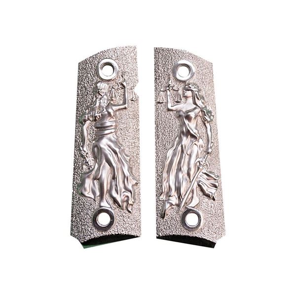 1911 Pistol Grip Sterling Silver Lady Justice