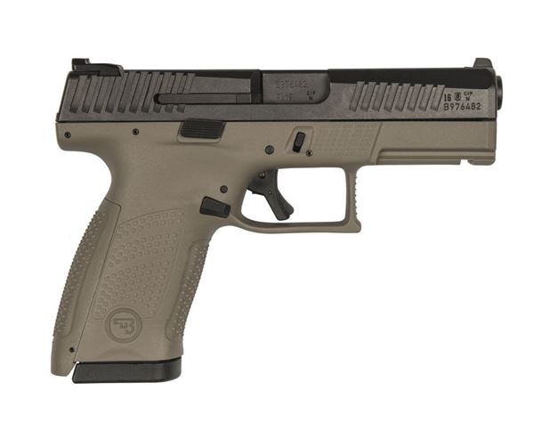 Picture of CZ P-10 C 9MM, FDE,NS 15rd, Reversible Mag Catch