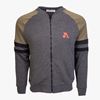 Picture of Arsenal Gray / Khaki Cotton-Poly Standard Fit Classic Crew Zip-Up Jacket
