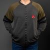 Picture of Arsenal Gray / Khaki Cotton-Poly Standard Fit Classic Crew Zip-Up Jacket