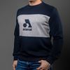 Picture of Arsenal Blue / Grey Cotton-Poly Standard Fit Logo Pullover Sweater