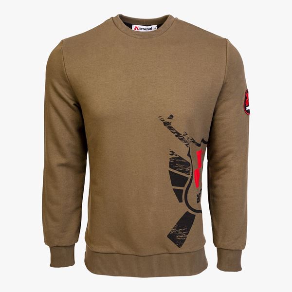 Picture of Arsenal Khaki Cotton-Poly Standard Fit Alpha Pullover Sweater