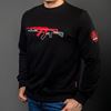 Picture of Arsenal Black Cotton-Poly Standard Fit Graphic Pullover Sweater