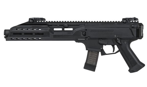 Picture of CZ Scorpion EVO 3 S1 with Flash Can 9mm Black Pistol