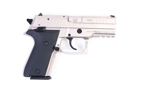 Picture of Arex Rex Zero 1CP-06B1 Silver with Hogue Black Grips 9mm Semi-Automatic 15 Round Pistol
