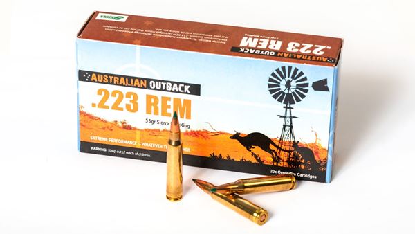 Picture of Australian Outback 223 Rem 55 Grain Sierra Blitzking 20 Round Box