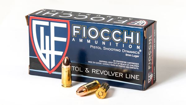 Picture of Fiocchi Ammunition 9mm 124 Grain Reloadable Copper Full Metal Jacket 50 Round Box