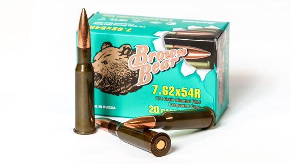 Picture of Bear Ammo 7.62x54R 174 Grain Bimetal Full Metal Jacket 20 Round Box