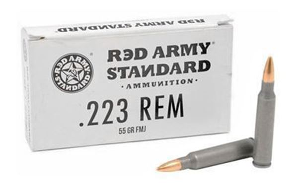 Picture of Red Army Standard 223 Rem 55 Grain Full Metal Jack Case of 1000 Rounds