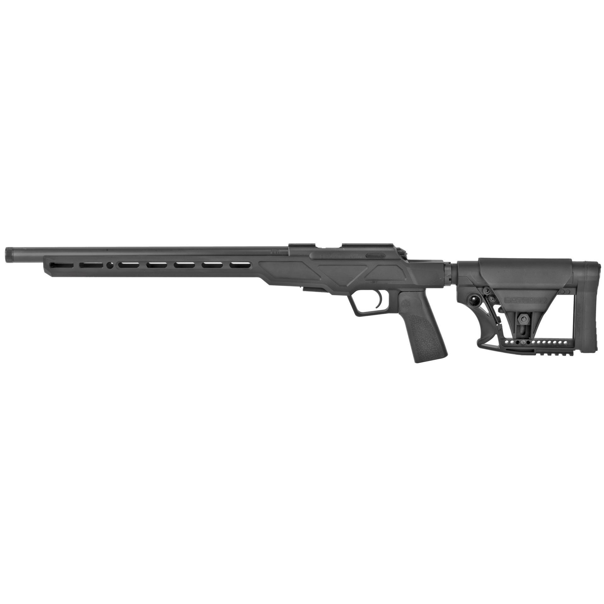 CZ-USA 02360 CZ 457 Varmint Precision Chassis SR 22 LR Caliber with 5+1 Capacity, 16.50" Threaded Barrel, Black Anodized Metal Finish & Adjustable Luth-AR Black Stock Right Hand (Full Size)