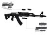 Picture of Zastava ZPAPM70 7.62x39mm Black Semi-Automatic 30 Round Rifle