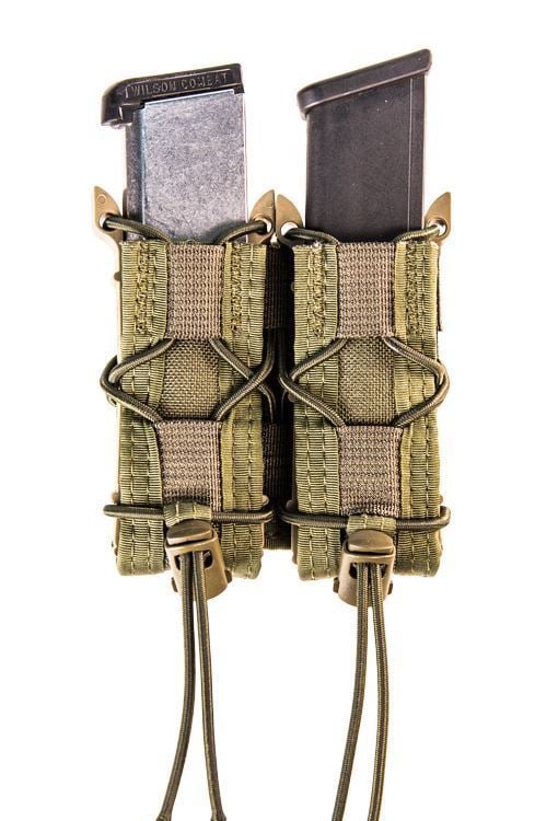 High Speed Gear 11PT02OD TACO Double Mag Pouch OD Green Nylon MOLLE - High Standard - OD GREEN