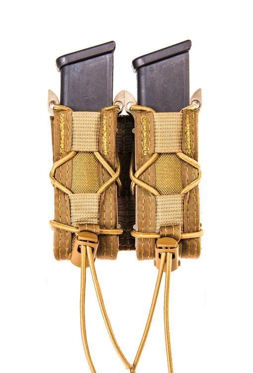 High Speed Gear 11PT02CB Double TACO Mag Pouch Coyote Brown MOLLE - High Standard - COYOTE BROWN