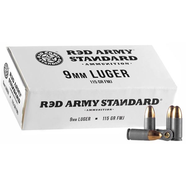 Picture of Red Army Standard 9mm 115 Grain FMJ Ammunition 1000 Rounds