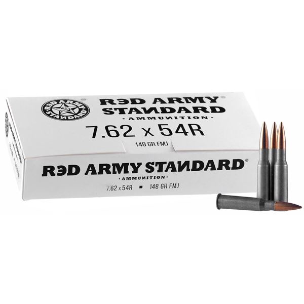Picture of Red Army Standard 7.62x54R 148 Grain FMJ Ammunition 500 Rounds