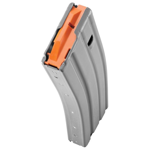 Picture of DURAMAG Speed™ 223 Rem 300 Blk 30 Round AR-15 Style Gray Aluminum Magazine Orange AGF