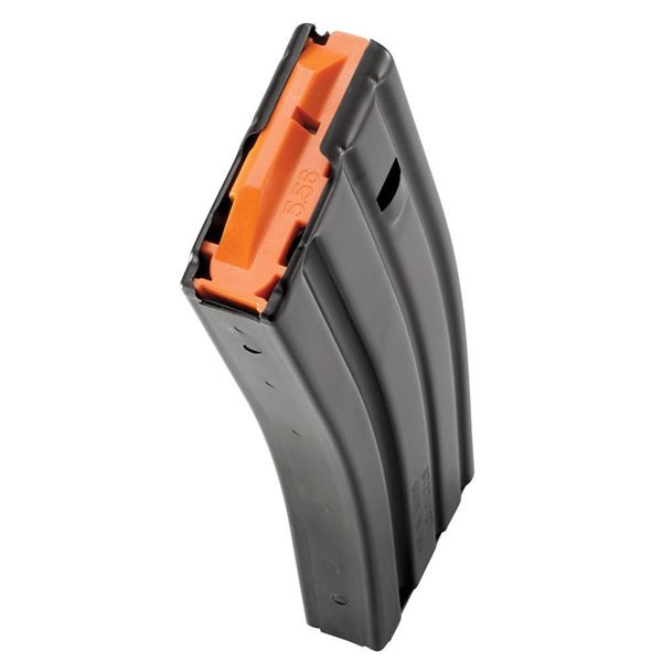 Picture of DURAMAG Speed™ 223 Rem 300 Blk 30 Round AR-15 Style Black Aluminum Magazine Orange AGF