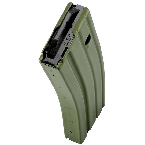 Picture of DURAMAG Speed™ 223 Rem 300 Blk 30 Round AR-15 Style OD Green Aluminum Magazine Black AGF