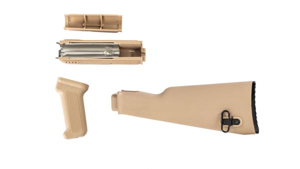 Picture of Arsenal Desert Sand Polymer Stock Set with Stainless Steel Heat Shield for Milled Receivers