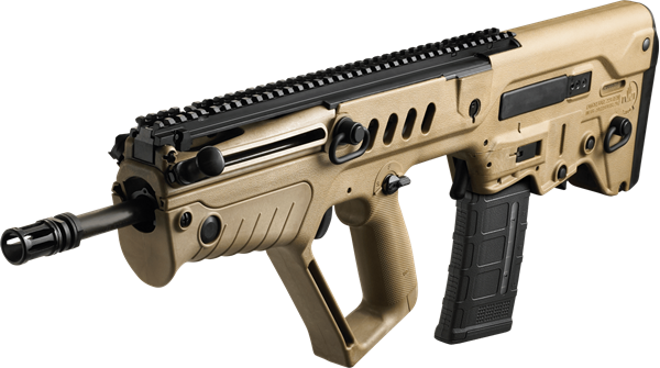 Picture of IWI TAVOR X95 Bullpup Rifle .300 AAC 16.5" Barrel RH 30rd BUIS Flattop Flat Dark Earth