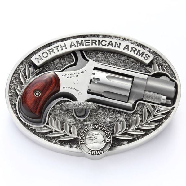 Picture of North American Arms Oval Enclosed Belt Buckle 22 LR Mini-Revolver