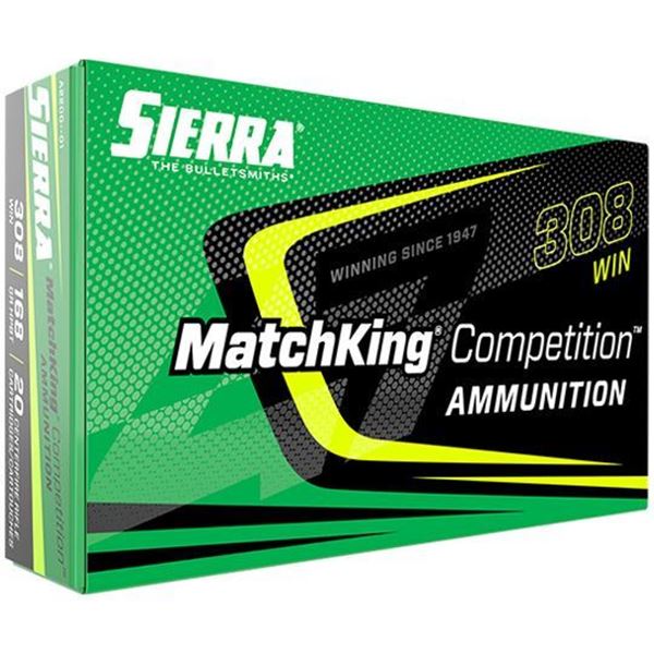 Picture of Sierra Bullets  MatchKing, 308 Winchester 168 GR HPBT, 200rd, case, (pack 10)