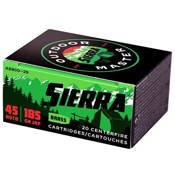 Picture of Sierra Bullets  Outdoor Master, 45 Auto, 185 GR JHP Spotsmaster, 20rd pack