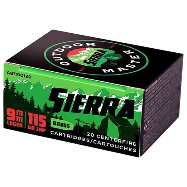 Picture of Sierra Bullets  Outdoor Master, 9mm Luger,115 GR JHP Spotsmaster, 20rd pack