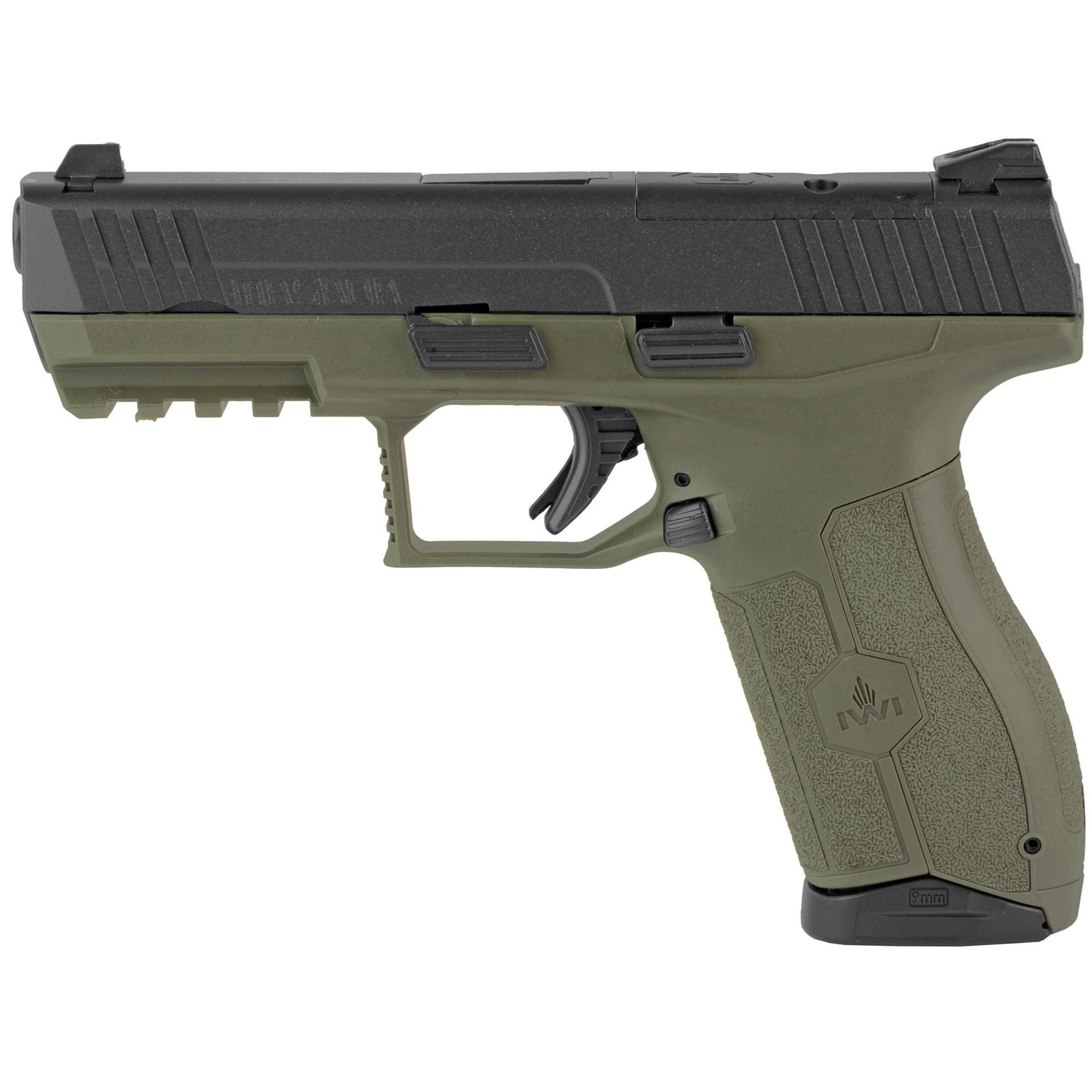 IWI Masada Semi-Auto Pistol 9mm Luger OD Green Polymer Finish - IWI - 9mm