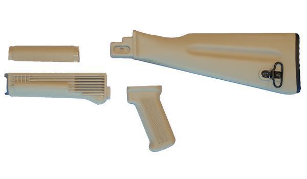 Picture of Arsenal 4-Piece Desert Sand Mil Spec Warsaw Length Buttstock Set for Stamped Receivers