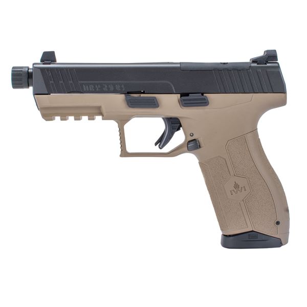 Picture of IWI MASADA Optics Ready Pistol Flat Dark Earth 9mm 4.6" Threaded Barrel (2) 17RD Mag Suppressor Height 3Dot Sight