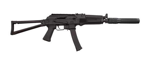 Picture of Kalashnikov USA KR-9S 9mm Side Folding Triangle Stock Faux Suppressor Rifle 30rd