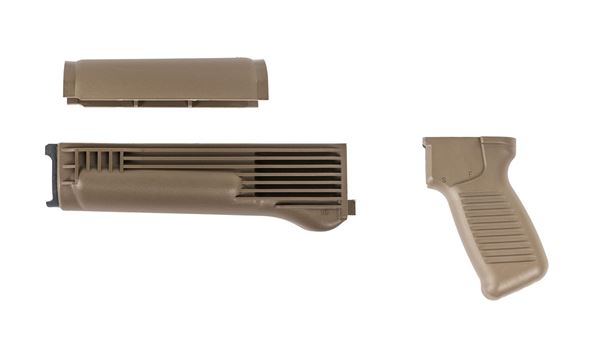 Picture of Arsenal FDE Polymer Handguard and SAW Style Pistol Grip Set for Milled Receiver